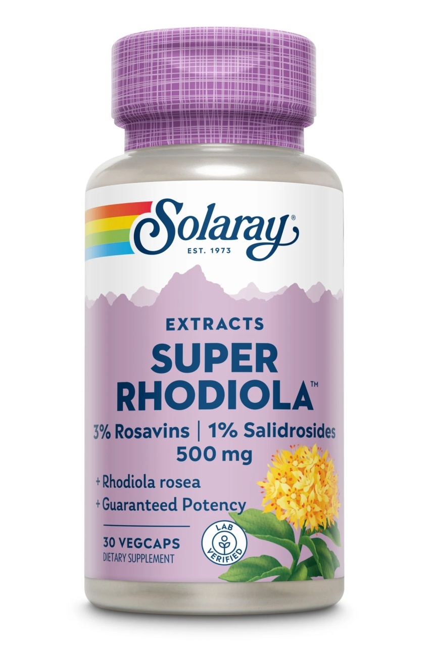 Super Rhodiola 500mg Solaray, 30 capsule, Secom