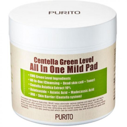 Dishete impregnate Centella Green Level All in One Mild, Purito