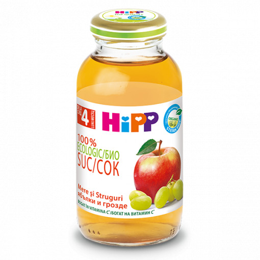 HIPP ECO Suc mere cu struguri 100% x 200ml