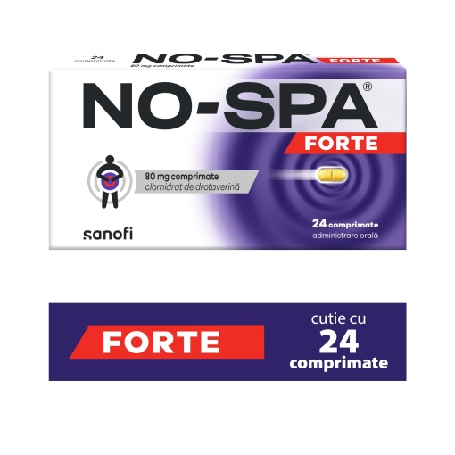 No-Spa Forte 80 mg, 24 comprimate – Sanofi