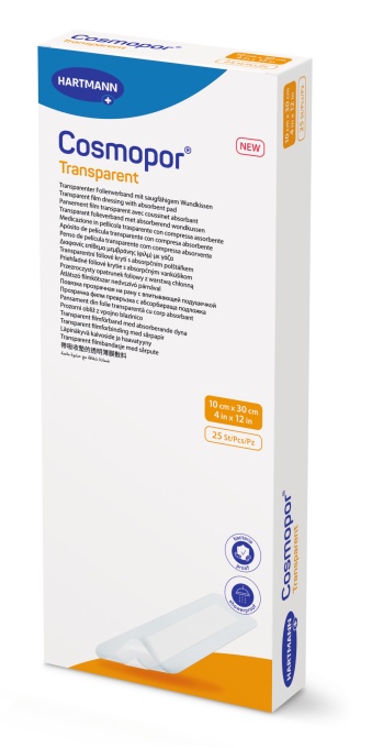 Plasture transparent Cosmopor Transparent 10x30 cm, 25 buc – Hartmann