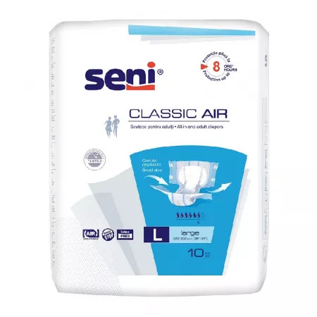Scutece adulti Classic Air, L, 10 bucati, Seni