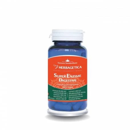 Super Enzime Digestive, 10 capsule – Herbagetica