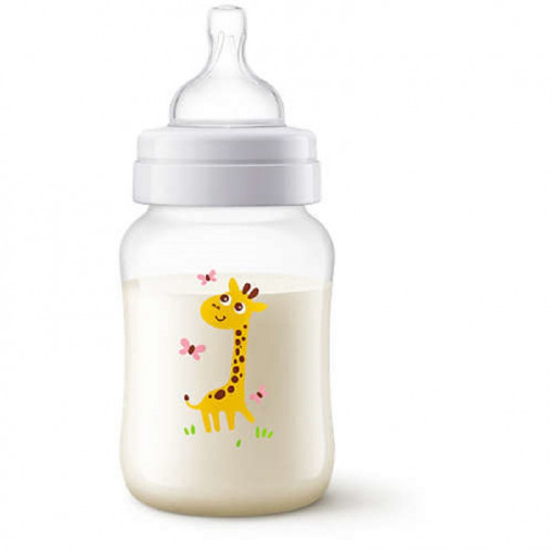 AVENT Biberon Classic Anticolici-girafe x 260 ml SCF821/12