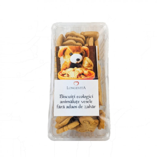 Biscuiti BIO Animalute Vesele fara zahar x175g Longevita