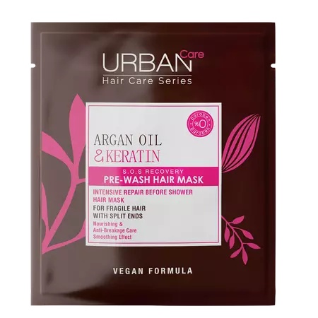 Masca pentru par pre-samponare cu ulei de Argan si Keratina, 50 ml, Urban Care