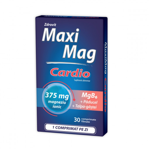 MaxiMag Cardio 375 mg, 30 comprimate, Zdrovit - Img 1