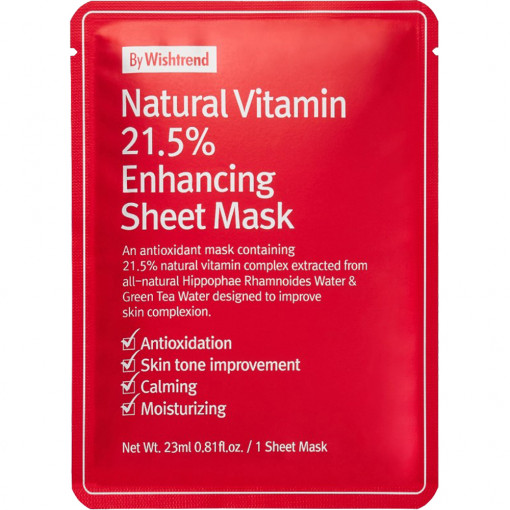 Natural Vitamin C 21.5% Masca de fata, 23 ml, By Wishtrend