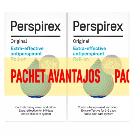 Pachet Antiperspirant Roll-On Perspirex Original 20 ml x 2