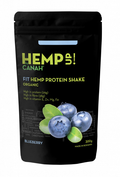 CANAH ECO Fit Shake proteic de canepa cu afine x 300g