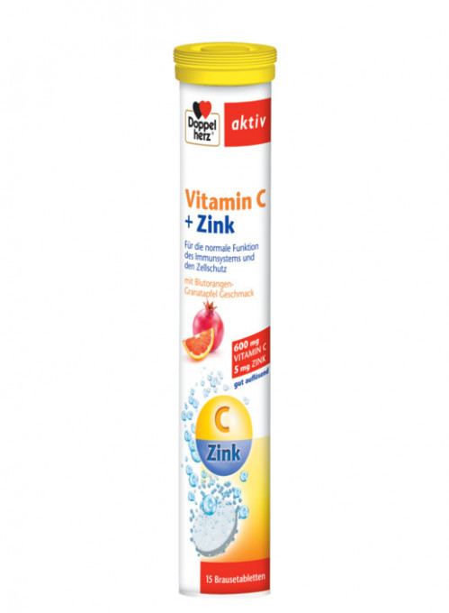 DOPPELHERZ Aktiv Vit.C + Zn x 15tb.eff
