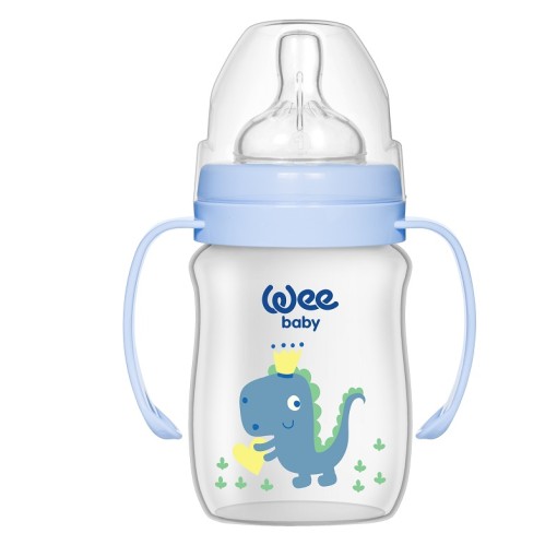 WEE BABY Biberon 150ml gura larga si maner 137