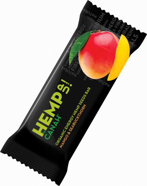 CANAH ECO Baton cu seminte canepa, mango si catina x48g