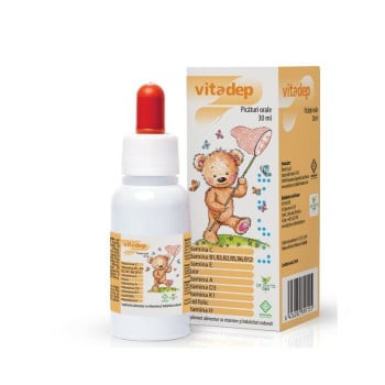 Picaturi orale cu vitamine pentru copii Vitadep, 30 ml, Dr. Phyto