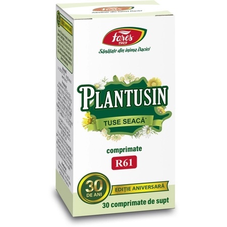 Plantusin Tuse Seacă R61, 30 comprimate de supt