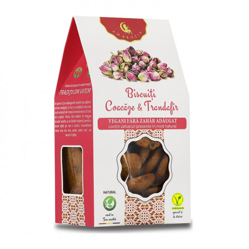 AMBROZIA Biscuiti Coacaze si Trandafir x 150 gr