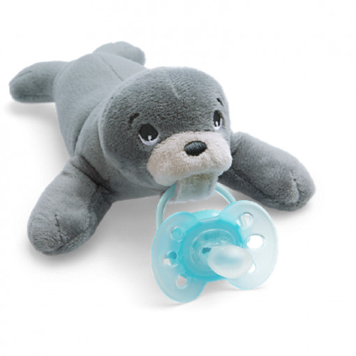 AVENT Jucarie cu Suzeta ultra soft 0-6l Foca SCF348/14