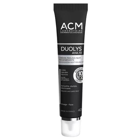Crema Peeling Regeneratoare de Noapte Duolys AHA.10, 40 ml, Acm