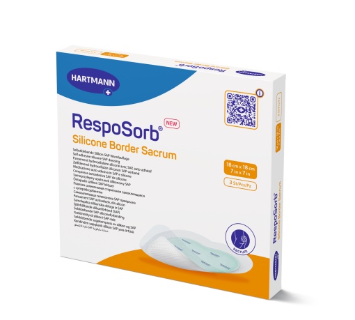Pansament RespoSorb Silicone Border 18x18 cm, 3 buc – Hartmann