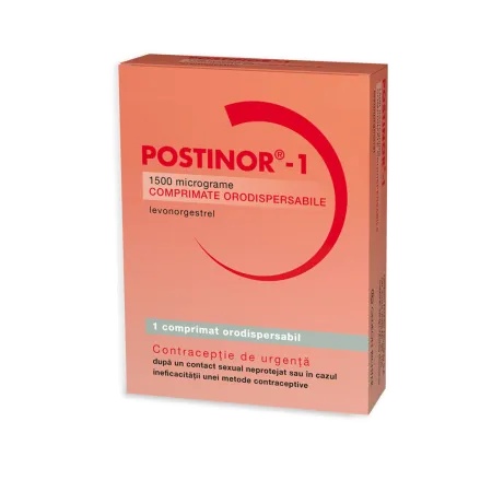Postinor-1, 1500 micrograme, 1 comprimat orodispersabil – Gedeon Richter