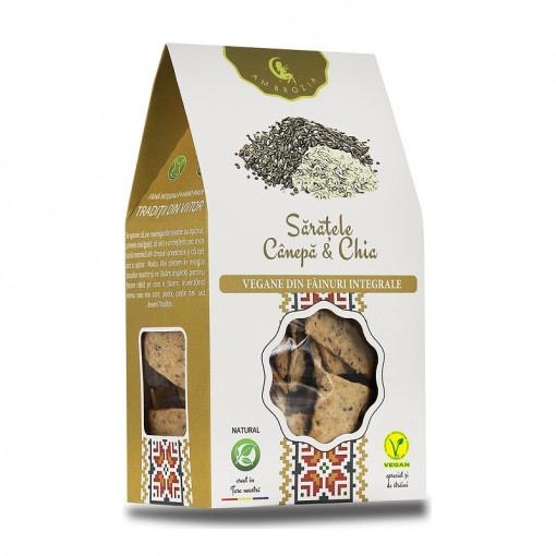 AMBROZIA Crackers canepa & seminte chia x 125g
