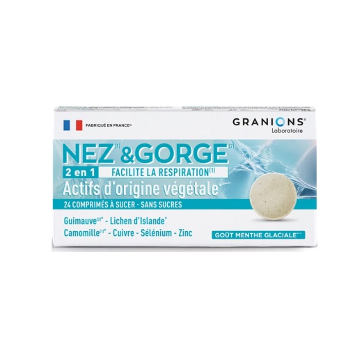 Granions LGN Comprimate supt mentolate Nas-Gat, 24 tablete