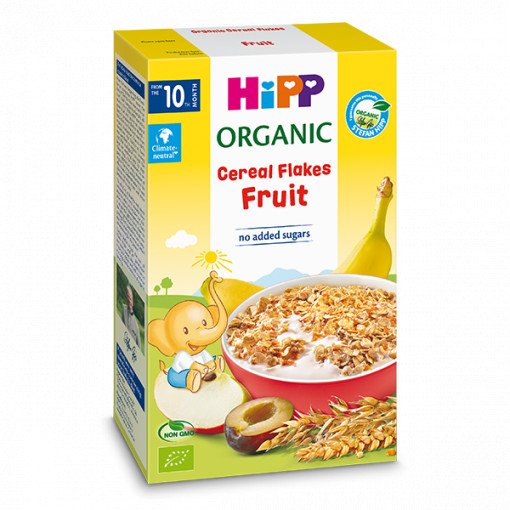 HIPP ECO Fulgi de Cereale Ecologice - Fructe, 200gr