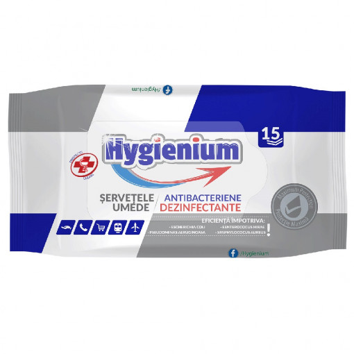 Hygienium Servetele umede dez +antibact 15buc