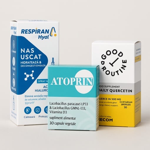 Kit Alergii – Respiran Hyal + Atoprin + Daily Quercetin