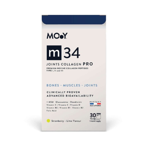 m34 Colagen PRO Bovin Articulatii – Aroma Capsuni si Lime, 390 g