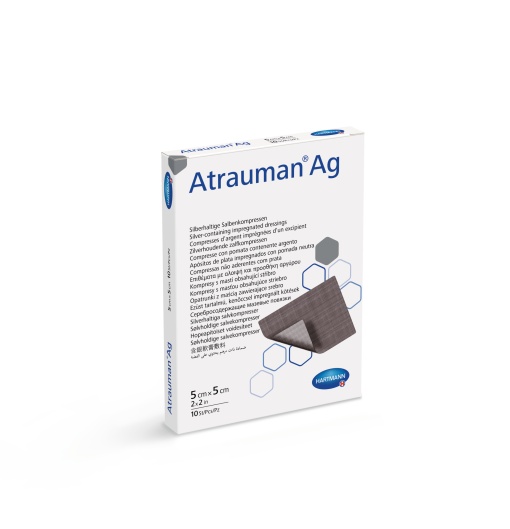Pansament cu Argint Atrauman Ag 5 x 5 cm, 10 bucati – Hartmann