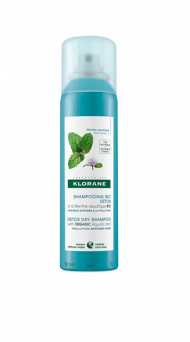 Sampon uscat cu extract de menta de apa organica, 150 ml, Klorane
