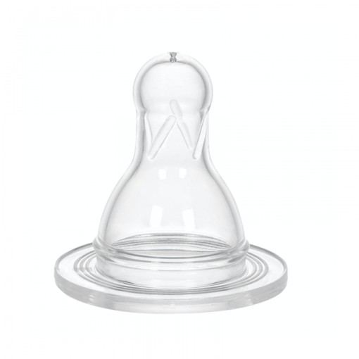 Set de doua tetine din silicon rotunde, anticolici, nr. 3, cod 300, Wee Baby