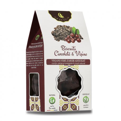 AMBROZIA Biscuiti Cioco & Visine x 150g