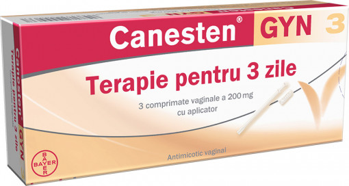 Canesten Gyn 3 200mg, 3 comprimate vaginale, Bayer