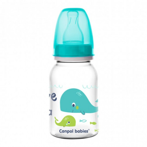 CANPOL Biberon cu Gat Ingust 120ml Love&Sea 59/300