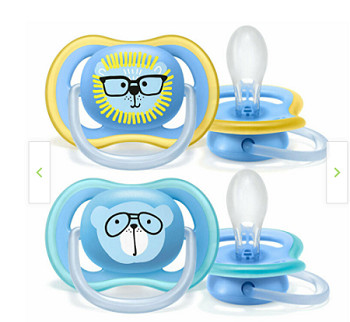 AVENT Suzete Ultra Air 18+luni deco zoo BAIETI x2 buc SCF349/14
