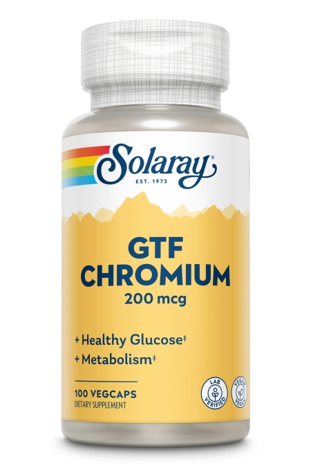 Chromium GTF 200 mcg, 100 capsule vegetale – Solaray