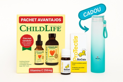 Kit Imunitate Iarna Copii – Varsta 6 luni–12 ani (D3, C, Probiotic)
