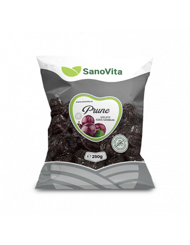 SANOVITA Prune usacte fara samburi x 250Gr