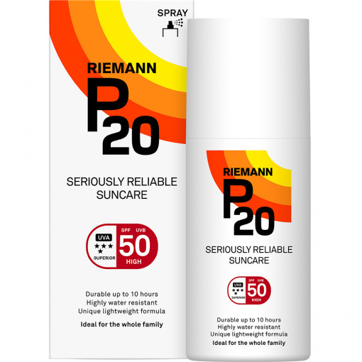 Spray protectie solara P20 SPF50, 200ml, Riemann