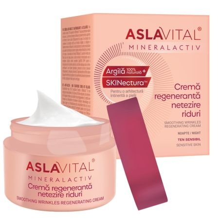 Crema regeneranta pentru netezirea ridurilor Mineralactiv, 50 ml, Aslavital