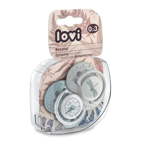 LOVI Suzeta Silicon Dynamic 0-3L x 2PCS BOTANIC BAIAT - 22/869boy