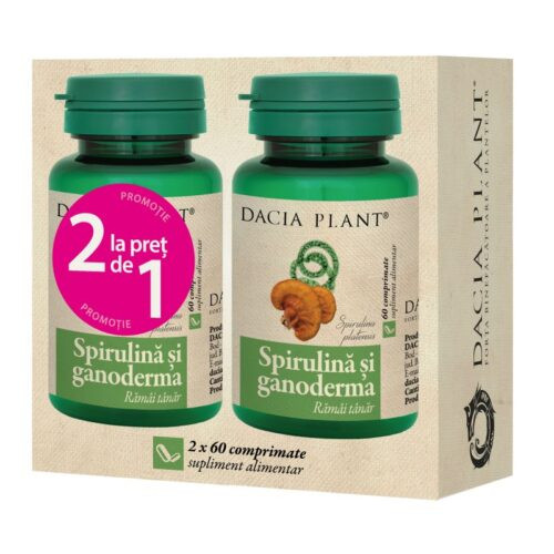 Spirulina si ganoderma 60cp1+1gr(DaciaPl