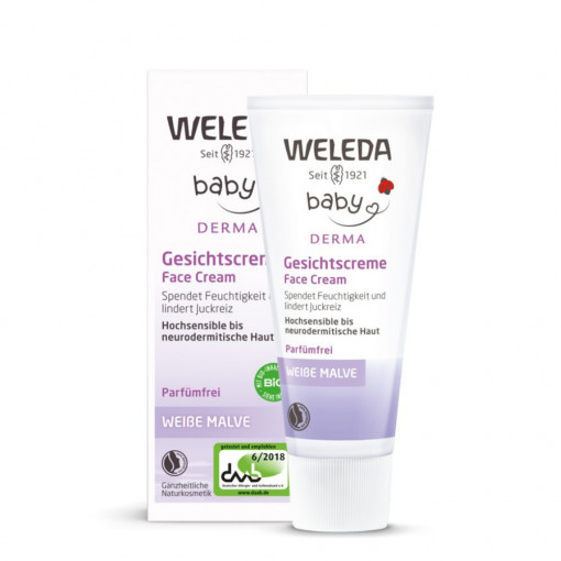 WELEDA BabyDerma Crema faciala cu nalba alba x50ml