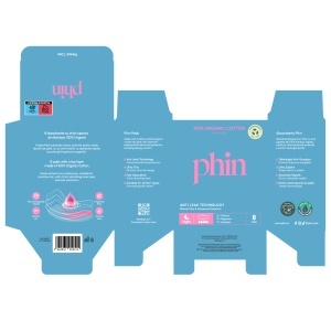 Absorbante de noapte din bumbac organic, 8 bucăți, Phin - Img 7
