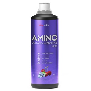 Aminoacizi din colagen hidrolizat Amino Blueberry-cherry, 1000 ml, Way Better