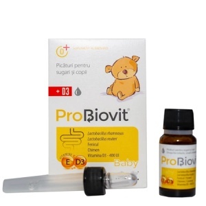 Apipharma Probiovit Baby picaturi cu probiotice si vitamina D3 pentru sugari si copii, 10 ml