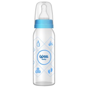Biberon sticla 250ml cu tetina silicon rotunda - cod 876, Wee Baby - Img 3