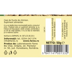 Ceai Chimion Fructe D117, 50 g – Fares - Img 5